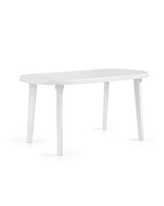 Mesa de jardín ovalada 140x83x72cm de polipropileno