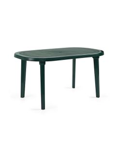 Mesa de jardín ovalada 140x83x72cm de polipropileno