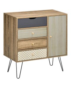 Cómoda con cajone 79x39x86 cm color marrón Homcom
