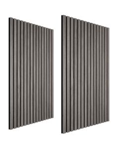 Tectake 2 paneles de pared aspecto de madera, 120x60x2,1cm roble gris claro