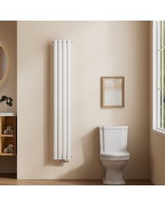 Emke radiador agua caliente tubo redondo blanco 160x24 cm monocapa