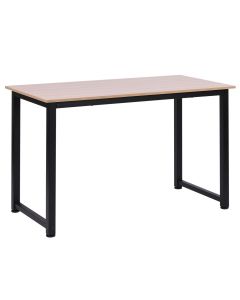 Mesa de ordenador 120x60x76 cm mdf y metal color marrón Homcom