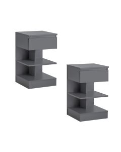 Sobuy juego de 2 mesillas de noche con 1 cajón fbt49-hgx2