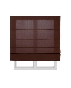 Storesdeco | estor plegable varillas, estor textil chocolate, 120 x 175cm
