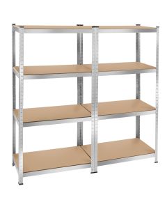 Tectake estantería industrial de 4 baldas hasta 640 kg, 160x160x40cm marrón