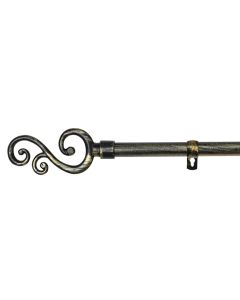 Barra de forja extensible y decorativa(negro+dorado, 120-210cm forma s)
