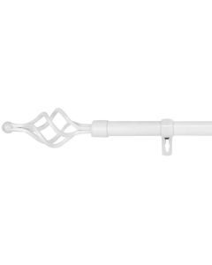Barra de forja extensible y decorativa (blanco, 160-310cm forma s)