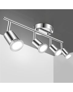 Aigostar lámpara de techo LED focos, gu10 4 luces  (sin bombillas)