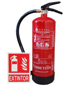 Ferretelix® extintor alta eficacia 6kg abc homologado 34a 233b