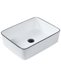Lavabo sobre encimera xert 49 x 38 cm cerámica blanco