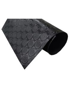 Suelo PVC| 100% caucho| botones negro| 1mm| 100x600cm
