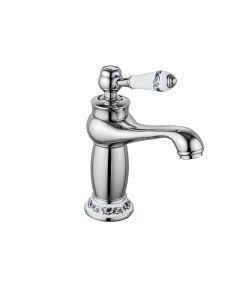 Grifo monomando de lavabo en cromo modelo neoclásico