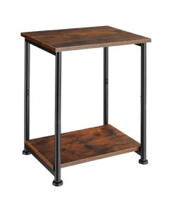 Mesa auxiliar 38,5 x 30 x 51,5 cm, madera industrial oscura