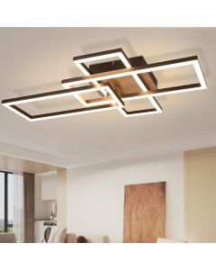 Nettlife lámpara de techo LED 3000k lámpara de dormitorio de madera negra