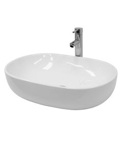 Lavabo de baño ø 600 x 420 mm blanco ecd germany