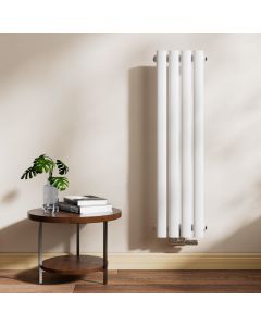 Emke radiador agua caliente tubo redondo blanco 90x24 cm