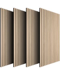 Tectake 4 paneles de pared con aspecto de madera, 110 x 50 cm, roble claro