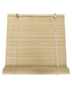 Estor enrollable| 90x200cm| beige| 100% bambu reforzado| persiana madera