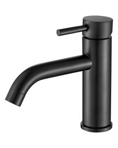 Valaz grifo de lavabo monomando redondo negro mate