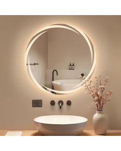 Nettlife espejo de baño LED plateado 70x70 2000lm