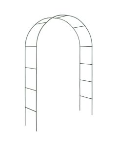 Arco de jardín de acero y resistente 140x40x240 cm verde