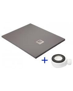 Plato de ducha gris ral 7037 80x80