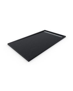 Plato de ducha resina con marco. Negro ral: 9005 90x90cm