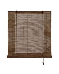 Estor de bambú, estor enrollable bambú natural marrón oscuro, 150 x 175cm