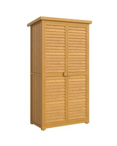 Cobertizo de madera 87x46.5x160 cm madera de abeto color marrón Outsunny