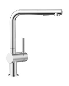 Grifo de cocina - mezclador cepillado - ducha extraíble 2 funciones - acero