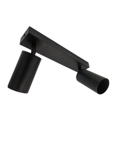 Aplique de techo giratorio de 2 brazos para gu10 color negro