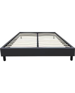 Somier "andy" - 160 x 200 cm - PVC - gris antracita
