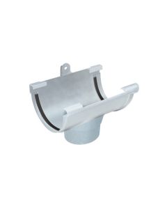 Bajada para canalón de pvc curvo gris 125 mm