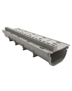 Conjunto canal oculto de pvc 50 x 13 x 7,5 cm gris