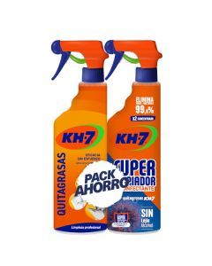 Duplo kh7 quitagrasa + super limpiador desinfectante