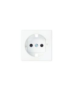 Tapa base enchufe 2p blanco mate