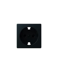 Tapa base enchufe 2p negro mate