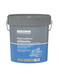 Pintura plástica blanco mate 15 L Restora Antimoho