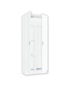 Armario multiusos 2 puertas blanco 180x73x37 cm