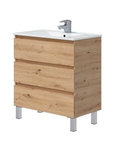 Mueble de baño Thea color roble 80x45cm