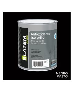 Esmalte antioxidante al agua brillo negro 750ml Blatem Core