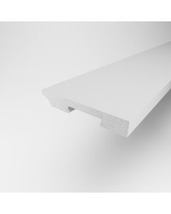 Rodapi&eacute; poliestireno blanco resistente al agua con pasacables 225x10x1,5cm