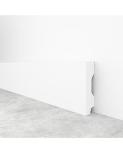 Rodapié poliestireno blanco resistente al agua con pasacables 225x5cm