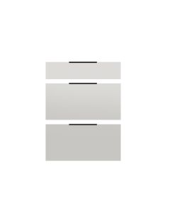Frente de cajón PREMIUM Gris Nube Brillo 13,8x60cm + 2 x 27,8x60 cm
