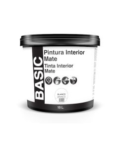 Pintura plástica blanca mate 15 L