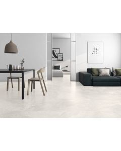 Suelo porcel&aacute;nico rectificado gran formato m&aacute;rmol blanco mate 60x120cm C2 Zicatela
