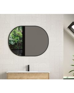 Espejo ovalado Pill 100x75 cm borde negro