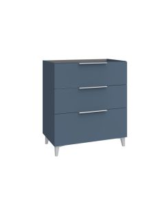 Mueble de ba&ntilde;o Agneta color azul mate asim&eacute;trico 80x45cm Algicocina
