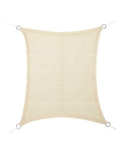 Toldo vela rectangular beige 4x6m