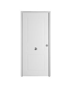 Puerta de entrada metálica blanca 91x210cm izquierda